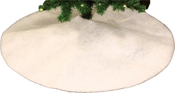 Feeric Christmas kerstboomrok - wit - 100 cm - polyester - rond - kerstboomrokken
