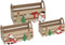 Fééric Lights and Christmas Kerst Deco houten kisten - Set van 3 stuks - Multi