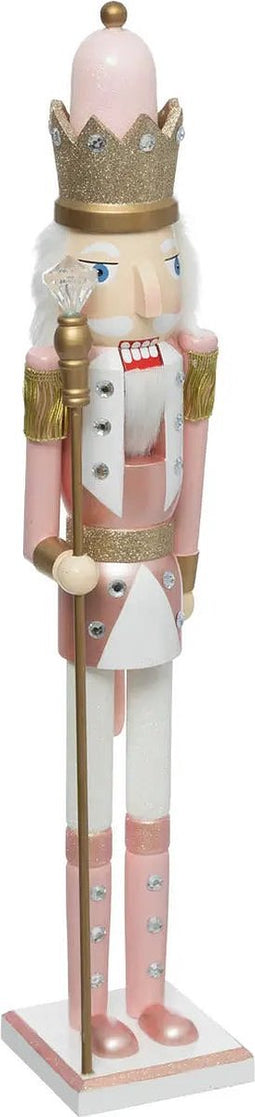 Fééric Lights and Christmas Kerstdecoratie notenkraker - Ø11xH60cm - Roze