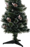 Feeric lights and christmas Micro fiber kunst kerstboom -H90 cm - met decoratie en verlichting - kunstboom