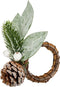 Fééric Lights and Christmas Servetring Dennenappel - Set van 2 stuks - Kerstdecoratie - Groen