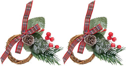 Fééric Lights and Christmas Servetring Takje - Set van 2 stuks - Kerstdecoratie - Groen