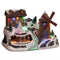 Feeric Lights & Christmas Kerstdorp kerst tafereel - huis en molen - met led verlichting - 31 cm