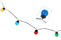 Feestverlichting met 10 gekleurde LED Lampen (7,50M) 12V