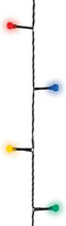 Feestverlichting twinkle gekleurd 120 leds - Kerstverlichting/feestverlichting lichtsnoeren - Buiten verlichting