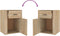 vidaXL - Nachtkastje - 50x36x60 - cm - bewerkt - hout - sonoma - eikenkleurig