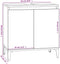 vidaXL - Wastafelkast - 58x33x60 - cm - bewerkt - hout - bruin - eikenkleur