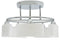vidaXL Plafondlamp met ellipsvormige glazen kappen 5xE14 200W