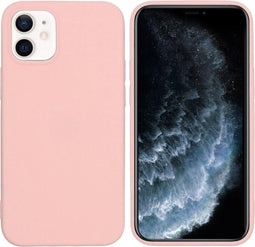 iMoshion Hoesje Geschikt voor iPhone 12 Mini Hoesje Siliconen - iMoshion Color Backcover - Roze