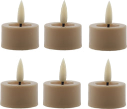 led waxinelichtjes zand - 6 stuks