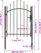 vidaXL - Poort - 1x1,75 - m - staal - zwart