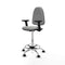 Piqueras y Crespo B2D05RF - Bureaustoel - Hoogteverstelbaar met armleuning - Lichtgrijs