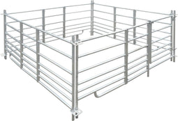 vidaXL - Schaapskooi - 4 - panelen - 183x183x92 - cm - gegalvaniseerd - staal