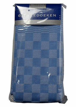 Felicia - Theedoek felicia katoen 65x65cm blauw 6 stuks
