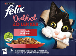 Felix Dubbel Zo Lekker Mix Selectie in Gelei 12 x 85 gr