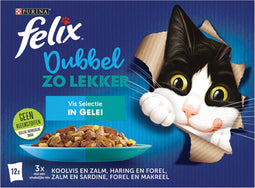 Felix Dubbel Zo Lekker Vis Selectie in Gelei 12 x 85 gr