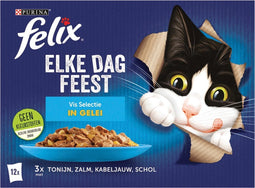 Felix Elke Dag Feest Vis Selectie in Gelei 12 x 85 gr