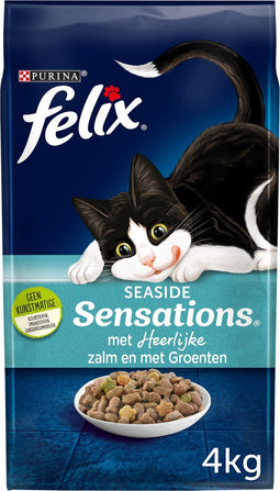 Felix Seaside Sensations - Kattenvoer Droogvoer - Zalm, Koolvis & Groenten - 4 kg