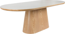 Feliz Lifestyle Almira Eettafel Ovaal Hout Wit/ Bruin