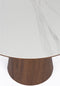 Feliz Lifestyle Almira Eettafel Rond 115 cm Hout Wit/ Bruin donker