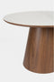 Feliz Lifestyle Almira Eettafel Rond 115 cm Hout Wit/ Bruin donker
