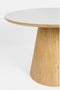 Feliz Lifestyle Almira Eettafel Rond 115 cm Hout Wit/ Bruin
