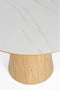 Feliz Lifestyle Almira Eettafel Rond 115 cm Hout Wit/ Bruin