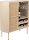 Feliz Lifestyle Amaya Wijnkast/ Drankkast/ Barkast Laag Rotan - Beige