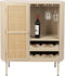 Feliz Lifestyle Amaya Wijnkast/ Drankkast/ Barkast Laag Rotan - Beige