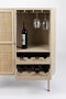 Feliz Lifestyle Amaya Wijnkast/ Drankkast/ Barkast Laag Rotan - Beige