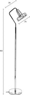 Feliz Lifestyle Anshin Vloerlamp/ Staande Leeslamp Glas Grijs
