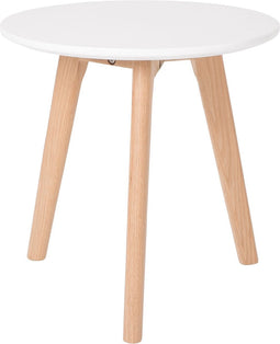 Feliz Lifestyle Bodine Bijzettafel Rond Hout Wit - Set van 2