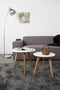 Feliz Lifestyle Bodine Bijzettafel Rond Hout Wit - Set van 2