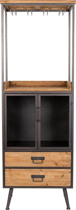 Feliz Lifestyle Damiam Wijnkast/ Drankkast/ Barkast Hoog Hout Metaal - Multi colour
