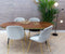 Feliz Lifestyle Denise Eettafel Hout Ovaal 180x90 cm Bruin/ Goud