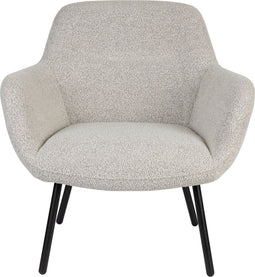 Feliz Lifestyle Dude Loungestoel/ Fauteuil Bouclé stof Beige/ Wit
