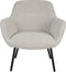 Feliz Lifestyle Dude Loungestoel/ Fauteuil Bouclé stof Beige/ Wit