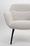 Feliz Lifestyle Dude Loungestoel/ Fauteuil Bouclé stof Beige/ Wit