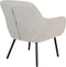 Feliz Lifestyle Dude Loungestoel/ Fauteuil Bouclé stof Beige/ Wit