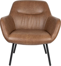 Feliz Lifestyle Dude Loungestoel/ Fauteuil Vintage Kunstleer Bruin