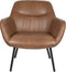 Feliz Lifestyle Dude Loungestoel/ Fauteuil Vintage Kunstleer Bruin