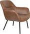 Feliz Lifestyle Dude Loungestoel/ Fauteuil Vintage Kunstleer Bruin