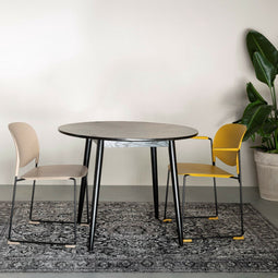 Feliz Lifestyle Fabio Eettafel Rond Hout 120 cm Zwart