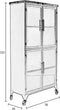 Feliz Lifestyle Ferre Kast op wieltjes Hoog Hout/ Metaal Zwart