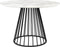 Feliz Lifestyle Floris Eettafel Marmerlook Rond 110 cm Zwart/ Wit
