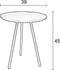 Feliz Lifestyle Frost Bijzettafel Rond Metaal 39 cm Koper