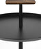 Feliz Lifestyle Handle Bijzettafel Rond Metaal 35x35 cm Zwart