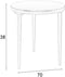 Feliz Lifestyle Haru Bijzettafel Rond Glas/ Hout 45x45 cm Naturel