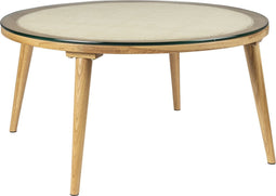 Feliz Lifestyle Haru Salontafel Rond Glas/ Hout 70x70 cm Naturel