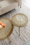 Feliz Lifestyle Haru Salontafel Rond Glas/ Hout 70x70 cm Naturel